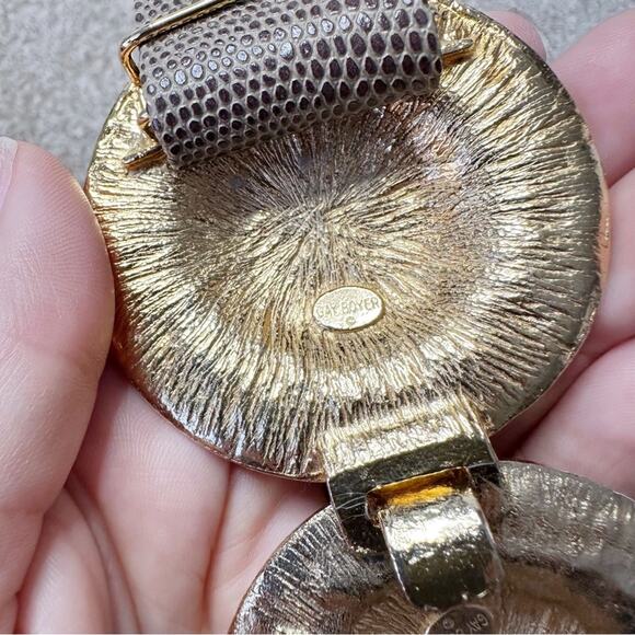 Gay Boyer Vintage 1980s Gold Round Buckle Belt Medium main image 4